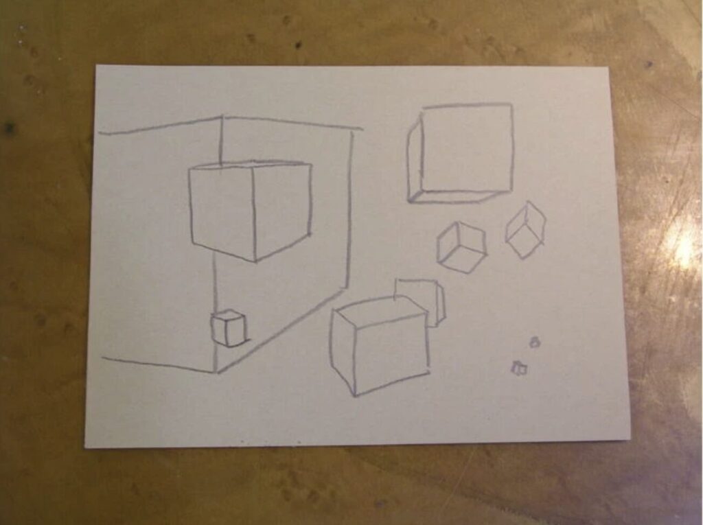 立方体を描く 初級デッサンその２